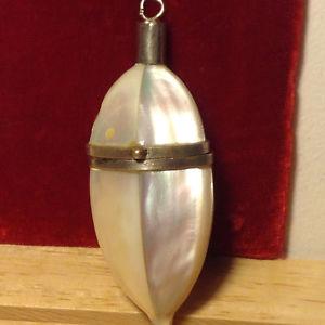 Antiques Pendant Abalone Mother Of Pearl