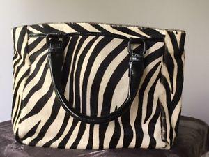 Club Monaco ponyhair zebra striped bag