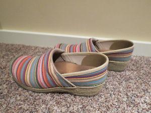 Dansko multicoloured, jute clogs, Size 39