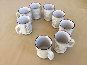 Eight Coffee mugs