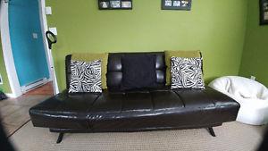Faux leather couch