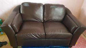 Free leather love seat