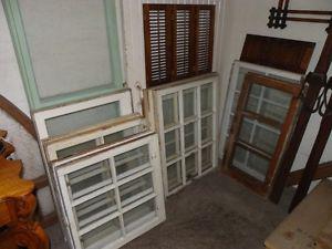 Good selection of Antique Wooden Windows.