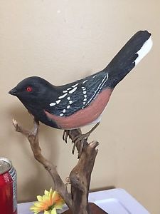 Hand carved and painted Bird