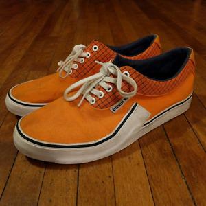 Mens bright orange puma shoes