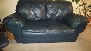 Navy Leather Loveseat Made by Palliser - Exc.Quality - Only