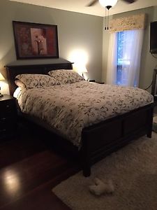 Solid alder bedframe and mattress