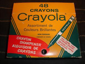 Vintage  Crayola Crayons with NEW Built-In Sharpener