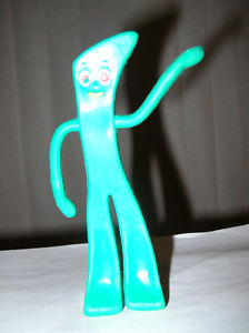 Vintage Gumby Bendable Poseable Action Figure rubber toy 6