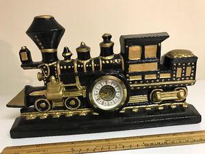 Vintage Train Clock Collectable