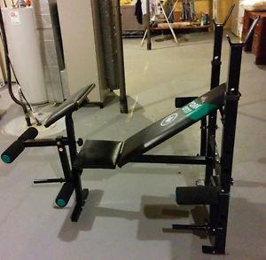 Weight Bench with Fly, Curl, & Extension Attachments (York