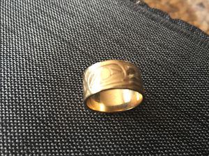 14kt Native Carved Ring Size 6