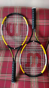 2 Wilson Matchplay Tennis Racquets