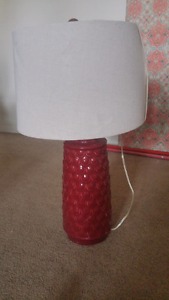 2 identical red lamps