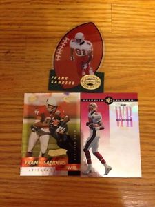 3 Mixed Football Cards - Sanders Rice - High Book Value