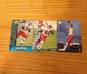 3 More Mixed Frank Sanders Football Cards