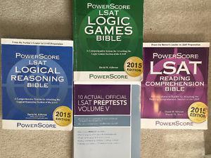 3 PowerScore Bible LSAT Books + 10 Actual LSAT PrepTests Vol