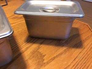 3 mini stainless steel containers