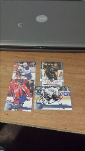 4 Signed McDavid, Crosby and Ovechkin cards