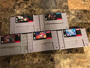5 SNES Super Nintendo games for sale
