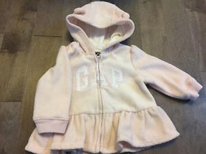 Baby girl gap fleece hoodie 6-12 months