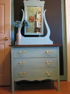 Beautiful blue bedroom dresser