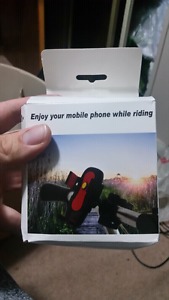 Cell phone holder for bicycle