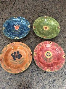 Decorative pasta bowls with table or wall mount stands