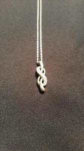 Diamond Knotted Pendant in Sterling Silver - PRICE