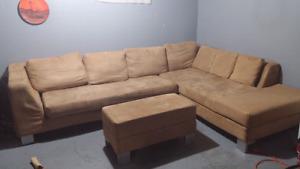 Gone Pending pickupLarge Microfibre sectional couch and