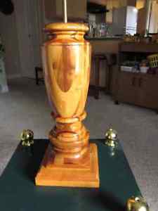 Inlaid Wood Table Lamp