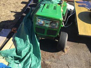 John deer ride on and Sears tractor