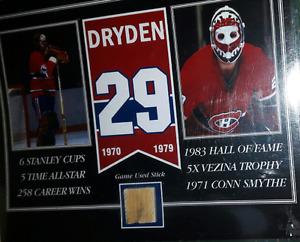 Ken Dryden Game used stick picture