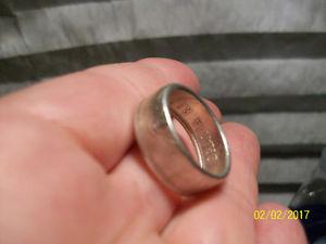 Ladies Silver Coin Ring