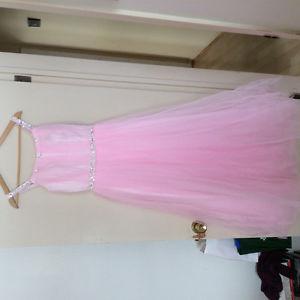 Light pink long prom dress