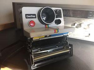 Polaroid SX-70 OneStep White Rainbow Stripe Land Camera