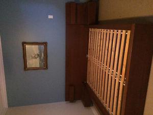 Queen size ikea "MALM" bed frame with night tables