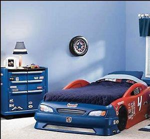 Race Car Bed and Storage Unit Set