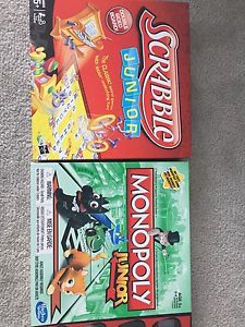 Scrabble junior and monopoly junior bundle