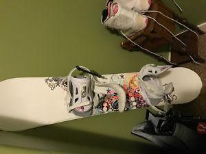 Snowboard and boots