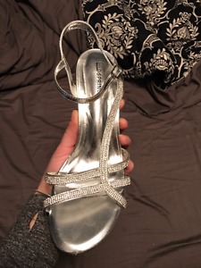 Sparkly Silver Heels - Size 10