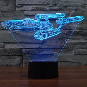 Star Trek USS Enterprise 3D LED Night Light 7 Color Touch