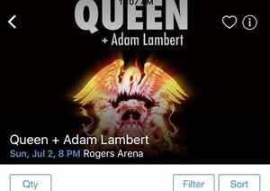 Tickets to Adam Lambert and Queen in Vancouver, BC