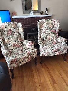 Twin Wing Back Chairs