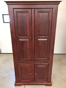 Used Solid Wood Cherrywood Armoire Made In Calgary Alberta!
