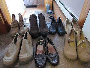 Variety of shoes and boots
