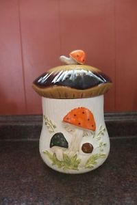 Vintage 70's Merry Mushroom Cookie Jar