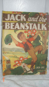 Vintage Jack and the Beanstalk Linen-Like Book by Milo