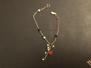 Vintage bracelet with dangling stones and beads