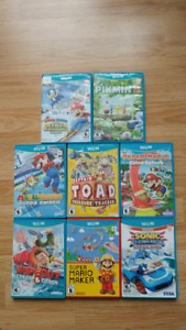 Wiiu game Mario, Pikmin3, Sonic...toad